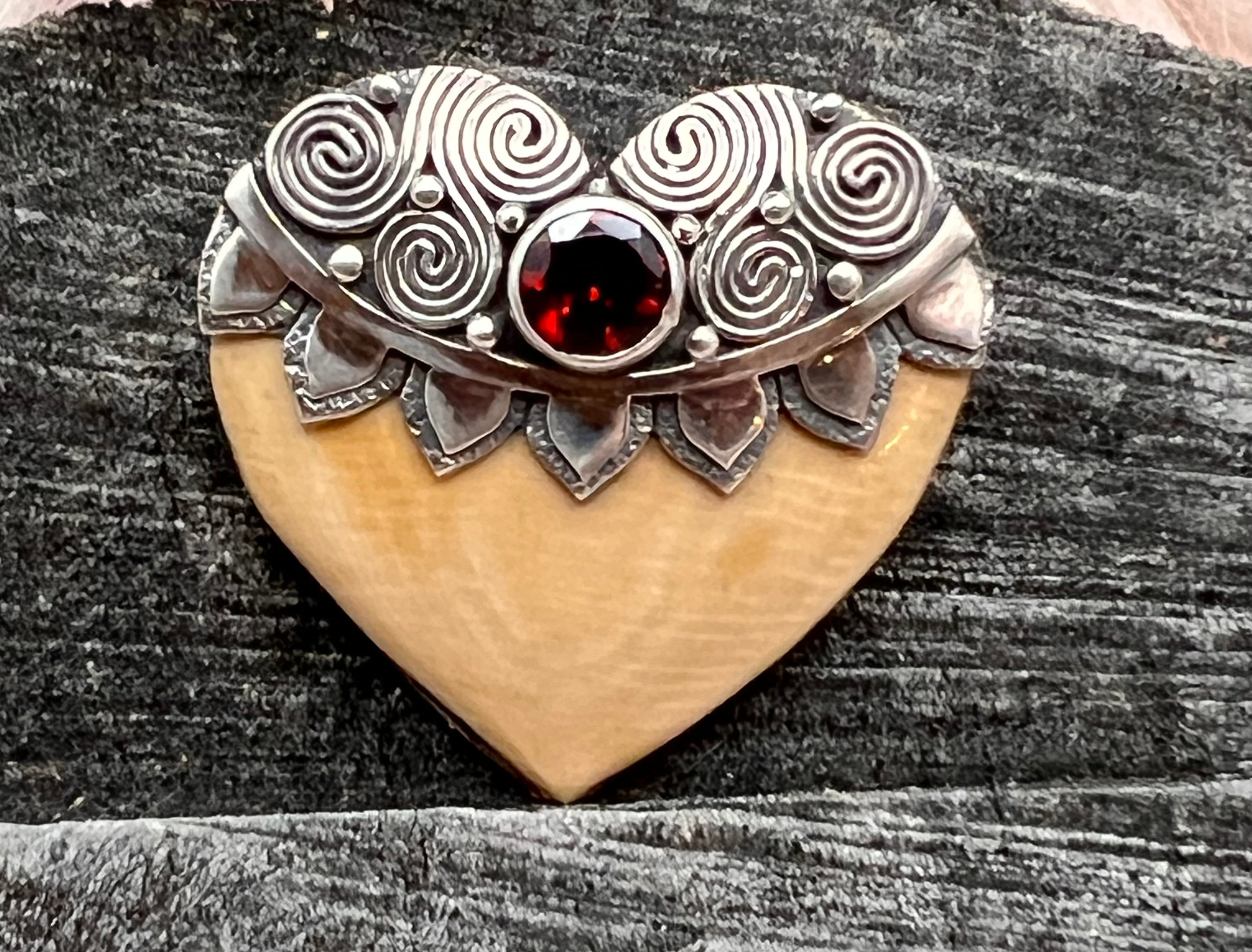 Ivory heart sale pendant