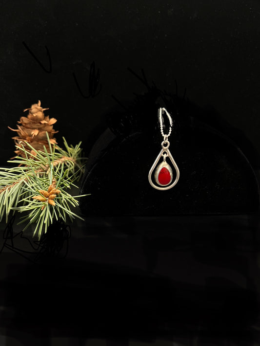 Red Jasper Teardrop Necklace